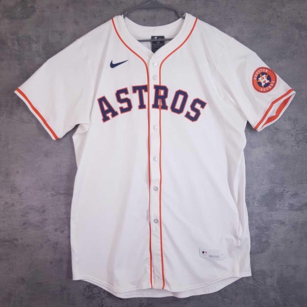 NIKE Authentic Houston Astros Vapor Elite Baseball Jersey Mens 48 XL Made In USA